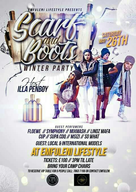 Scarf And Boots Winter Party Pic